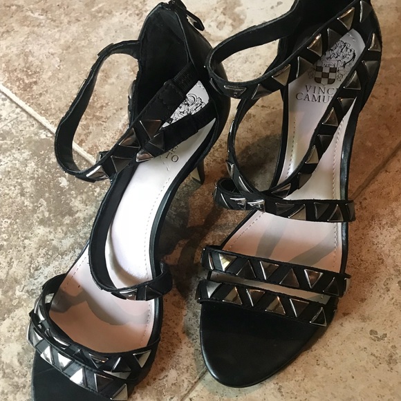 Vince Camuto Black studded heels - Picture 2 of 3